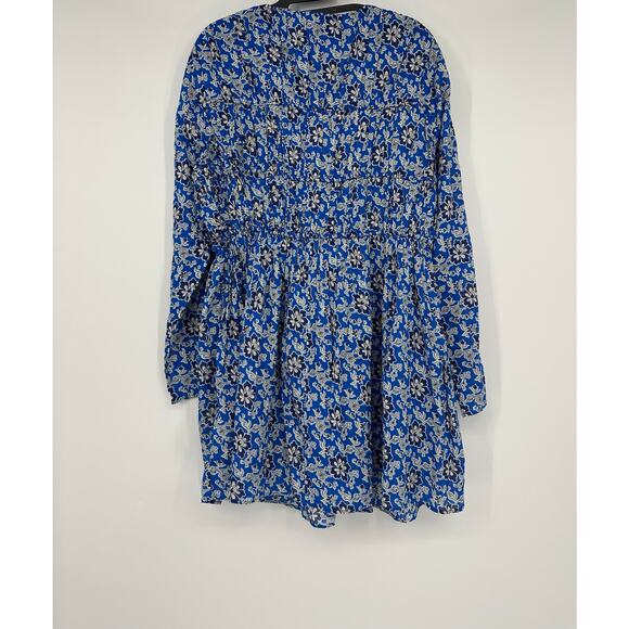 J.Crew Tiered Tie-front Beach Dress in Cobalt Floral Cotton Voile - Picture 8 of 10